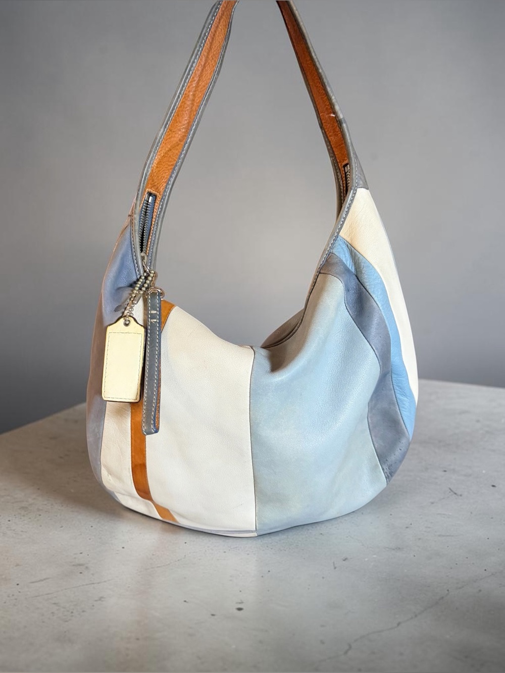 Vintage Coach Stripe Hobo Bag